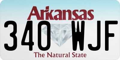 AR license plate 340WJF