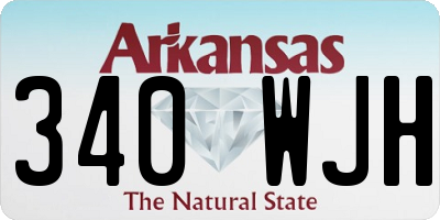 AR license plate 340WJH