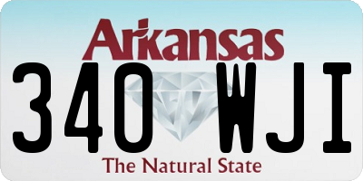 AR license plate 340WJI