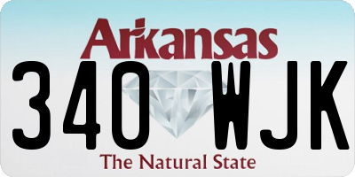 AR license plate 340WJK