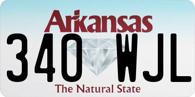 AR license plate 340WJL