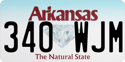 AR license plate 340WJM
