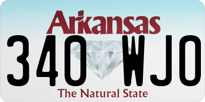 AR license plate 340WJO