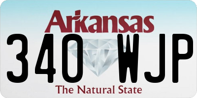 AR license plate 340WJP