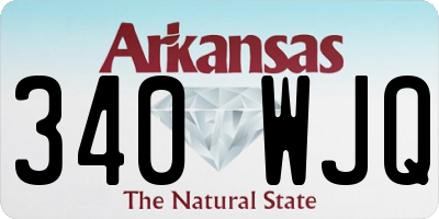 AR license plate 340WJQ
