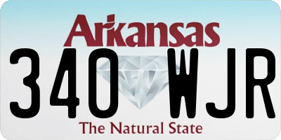 AR license plate 340WJR