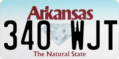 AR license plate 340WJT
