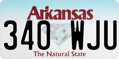 AR license plate 340WJU