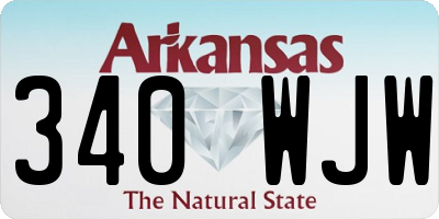 AR license plate 340WJW
