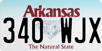 AR license plate 340WJX