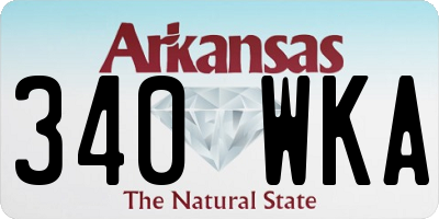 AR license plate 340WKA