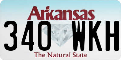 AR license plate 340WKH