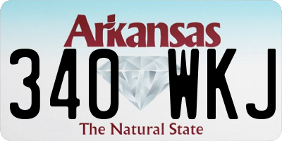 AR license plate 340WKJ
