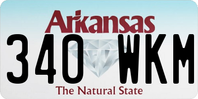 AR license plate 340WKM