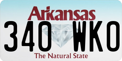 AR license plate 340WKO