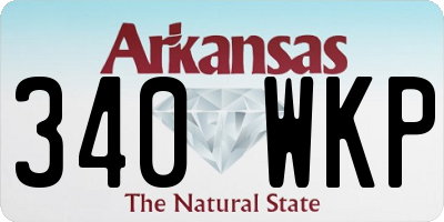 AR license plate 340WKP