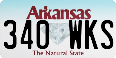 AR license plate 340WKS