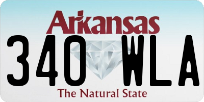 AR license plate 340WLA