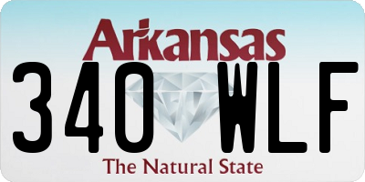 AR license plate 340WLF