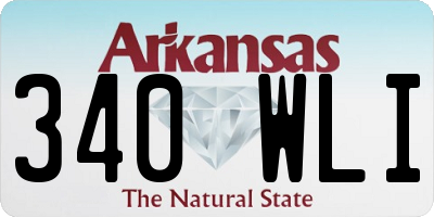 AR license plate 340WLI
