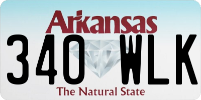 AR license plate 340WLK