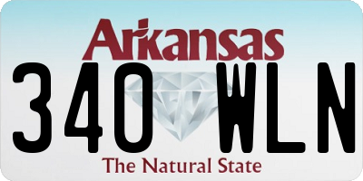 AR license plate 340WLN