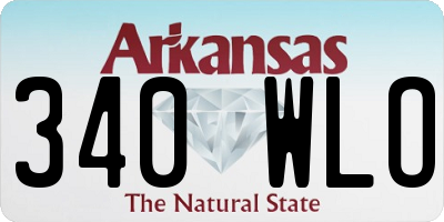 AR license plate 340WLO