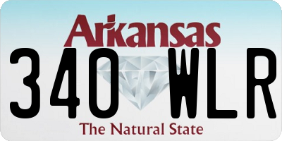 AR license plate 340WLR