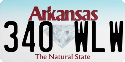 AR license plate 340WLW