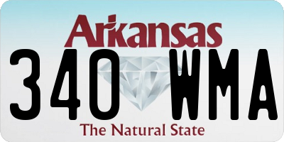 AR license plate 340WMA
