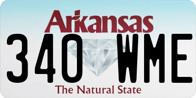 AR license plate 340WME