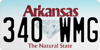 AR license plate 340WMG