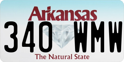 AR license plate 340WMW