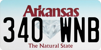 AR license plate 340WNB