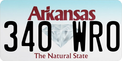 AR license plate 340WRO