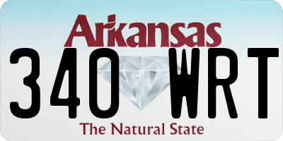 AR license plate 340WRT