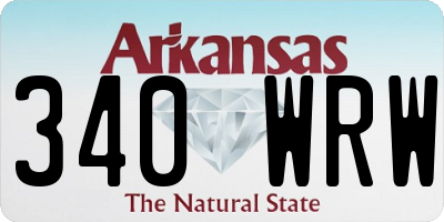 AR license plate 340WRW