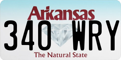AR license plate 340WRY