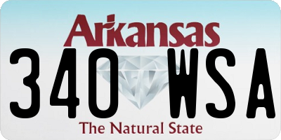 AR license plate 340WSA