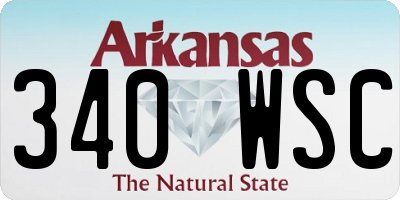 AR license plate 340WSC