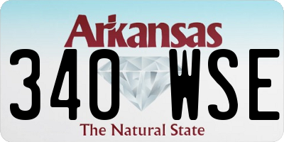 AR license plate 340WSE