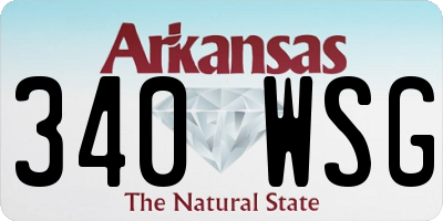 AR license plate 340WSG