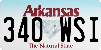 AR license plate 340WSI