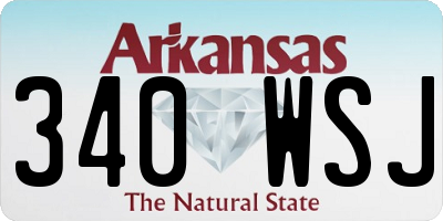 AR license plate 340WSJ