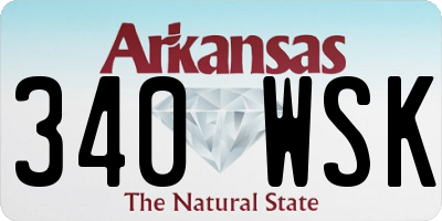 AR license plate 340WSK