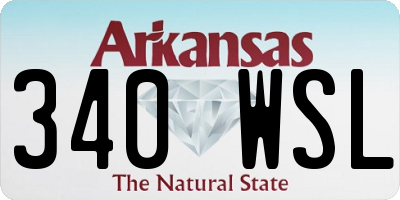 AR license plate 340WSL