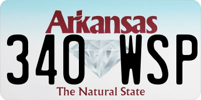 AR license plate 340WSP