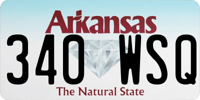 AR license plate 340WSQ
