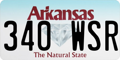 AR license plate 340WSR