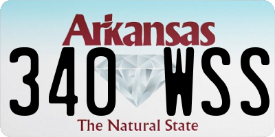 AR license plate 340WSS